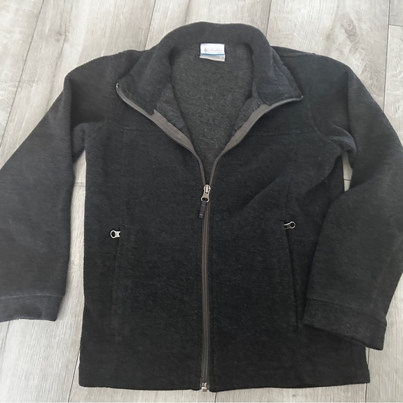 Boys Columbia Fleece Jacket - Gray size 8 - Picture 1 of 3